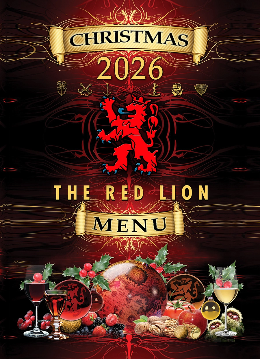 The Red Lion branded marketing artwork